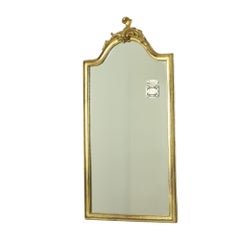 Deknudt Crest Mirror Gold Leaf Gilded Belgium Seventies