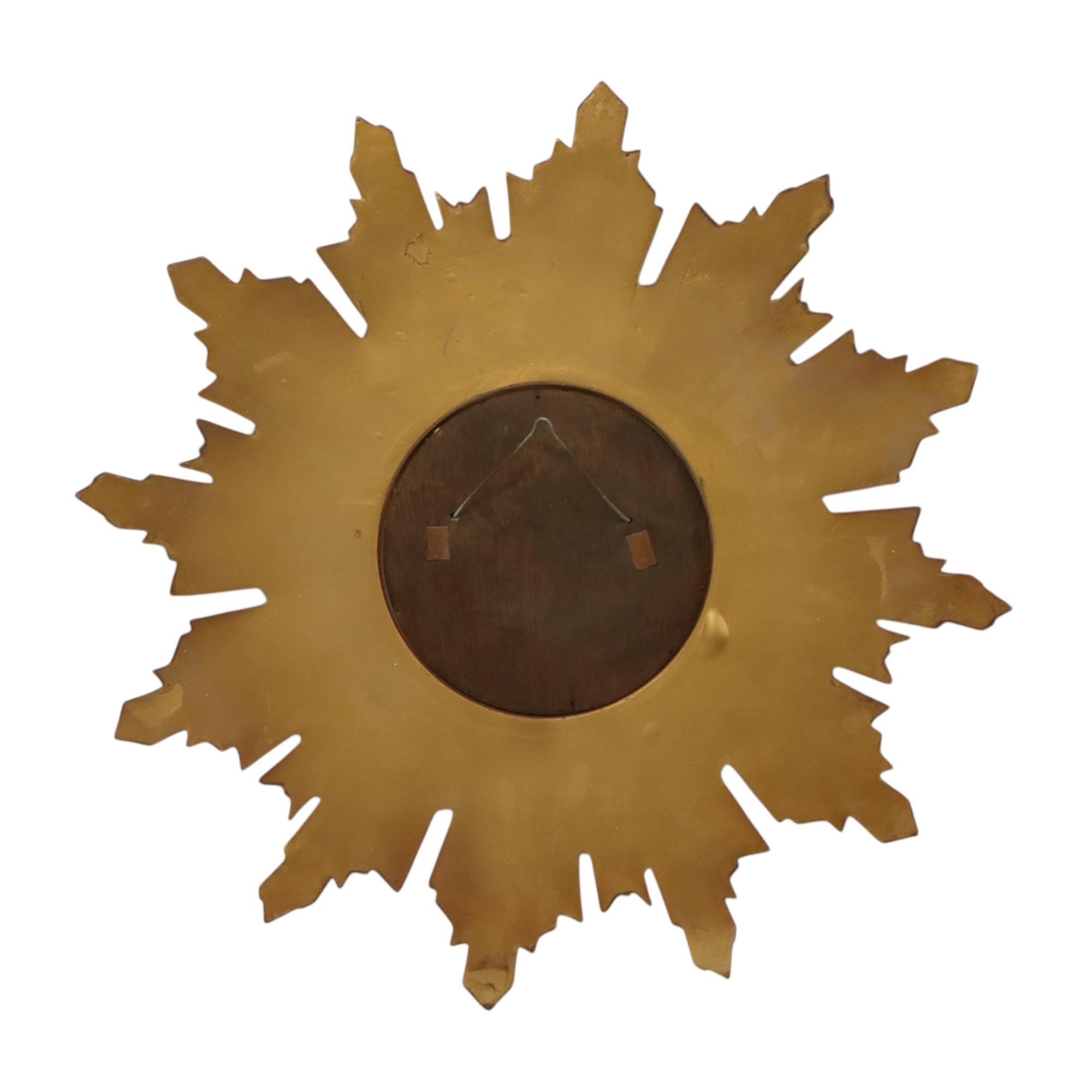 Deknudt Espejo de madera dorada convexo 65cm 6