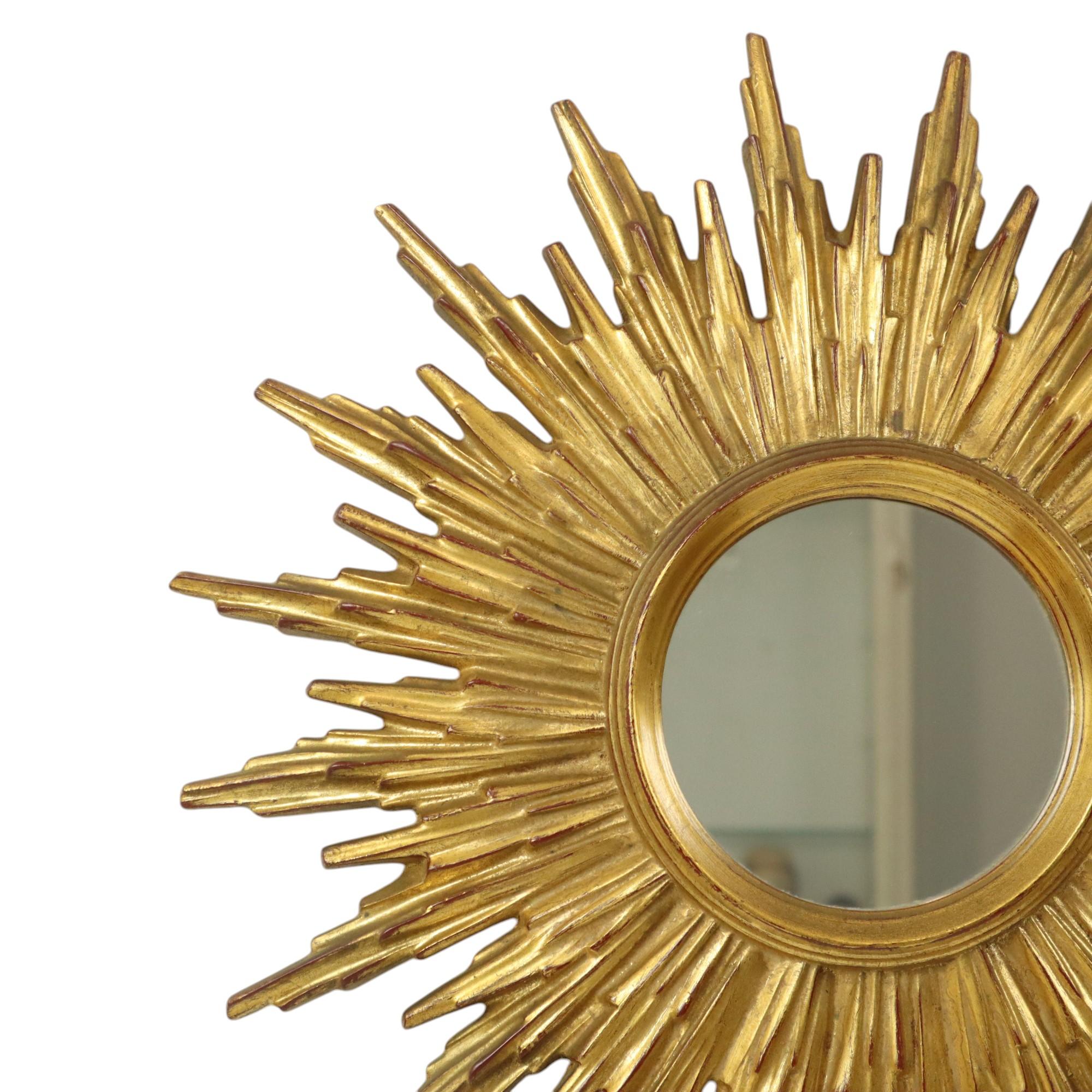 Hollywood Regency Deknudt Or Miroir ensoleillé Miroir ensoleillé Miroir plat