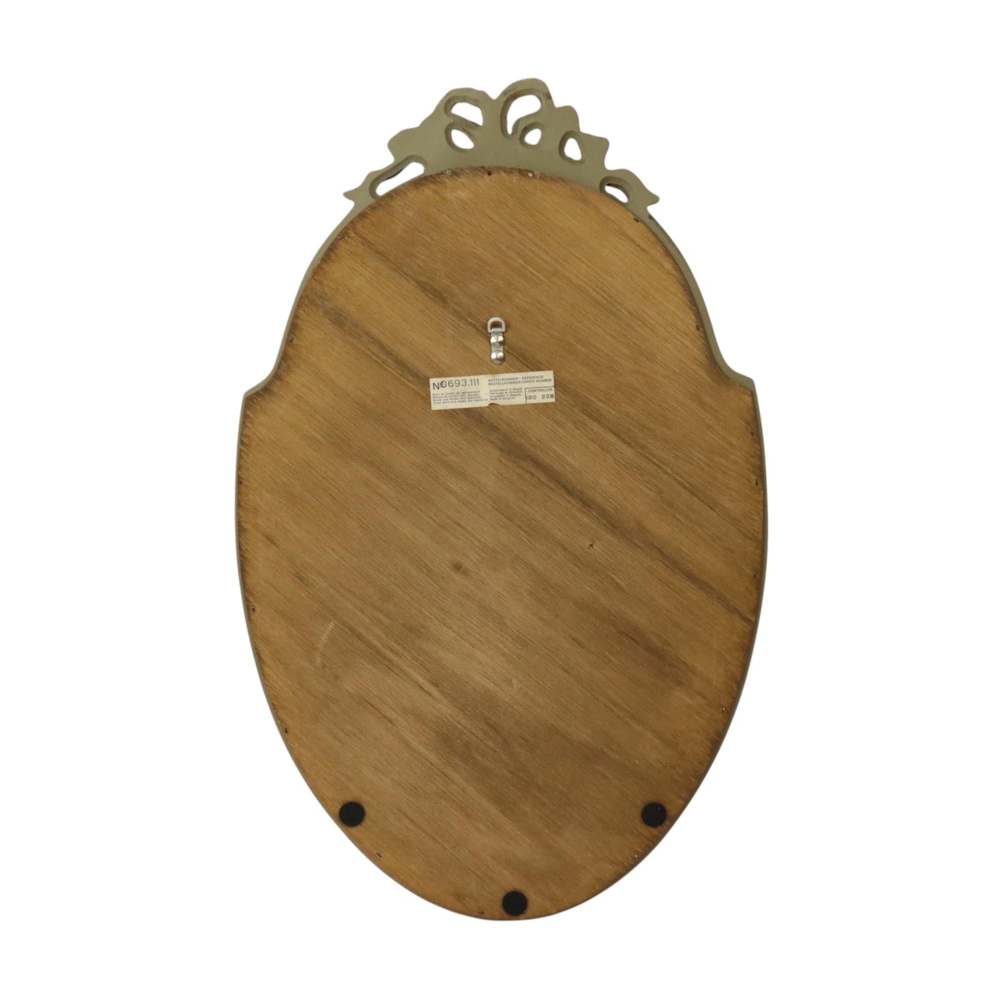 Deknudt Mirror with Bow Gold Leaf Gilded Wood Classic 69cm For Sale 8