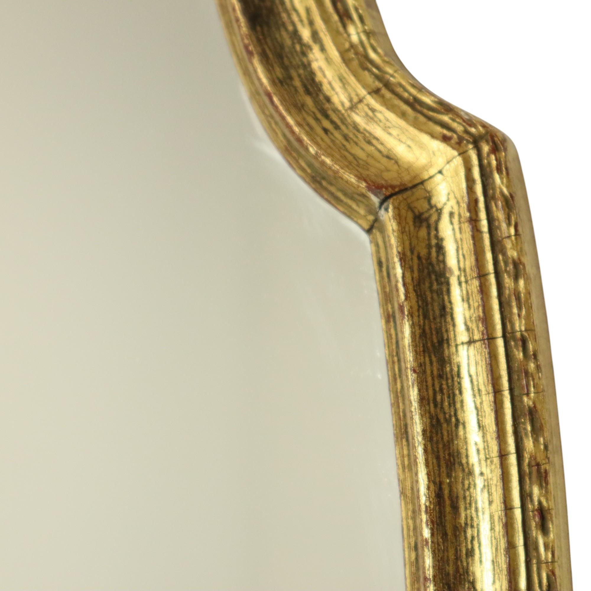 Deknudt Mirror with Bow Gold Leaf Gilded Wood Classic 69cm For Sale 2