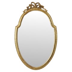 Deknudt Mirror with Bow Gold Leaf Gilded Wood Classic 69cm