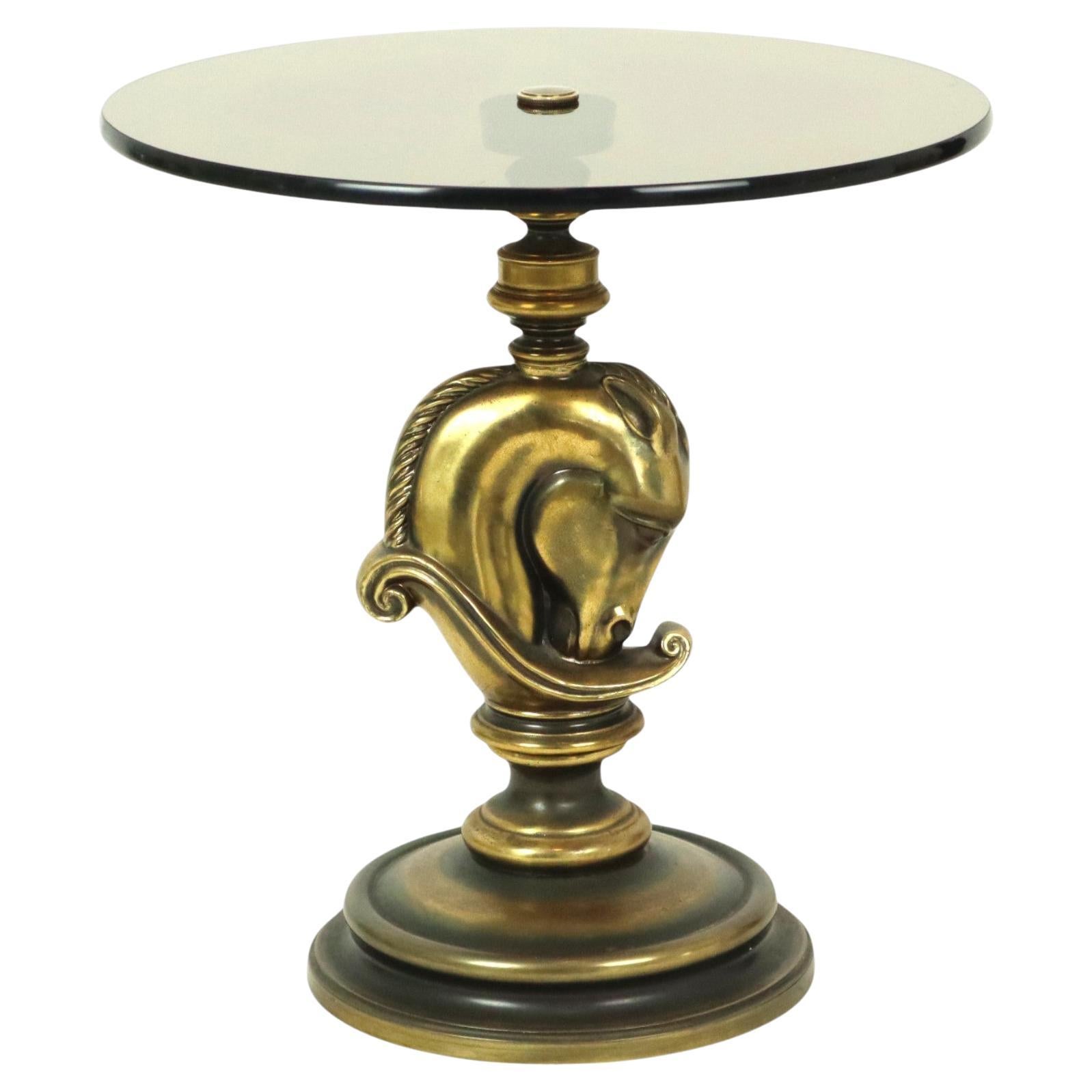 Deknudt Vintage Horse Head Design Table Side Table Brass