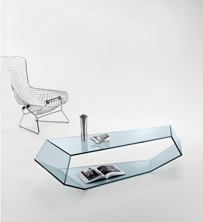 Dekon Glass Coffee Table, Designed by Karim Rashid, Made in Italy For Sale 2