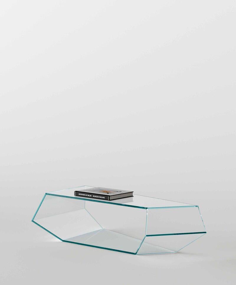 Contemporary Dekon Glass Coffee Table, Designed by Karim Rashid, Made in Italy For Sale