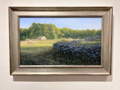 Del Bourree Bach, "A Lazy Summer Day", Horse Equine Pasture Barn Painting