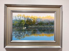 Del Bourree Bach, "Autumn Passages", Egret Bird River Lake Landscape