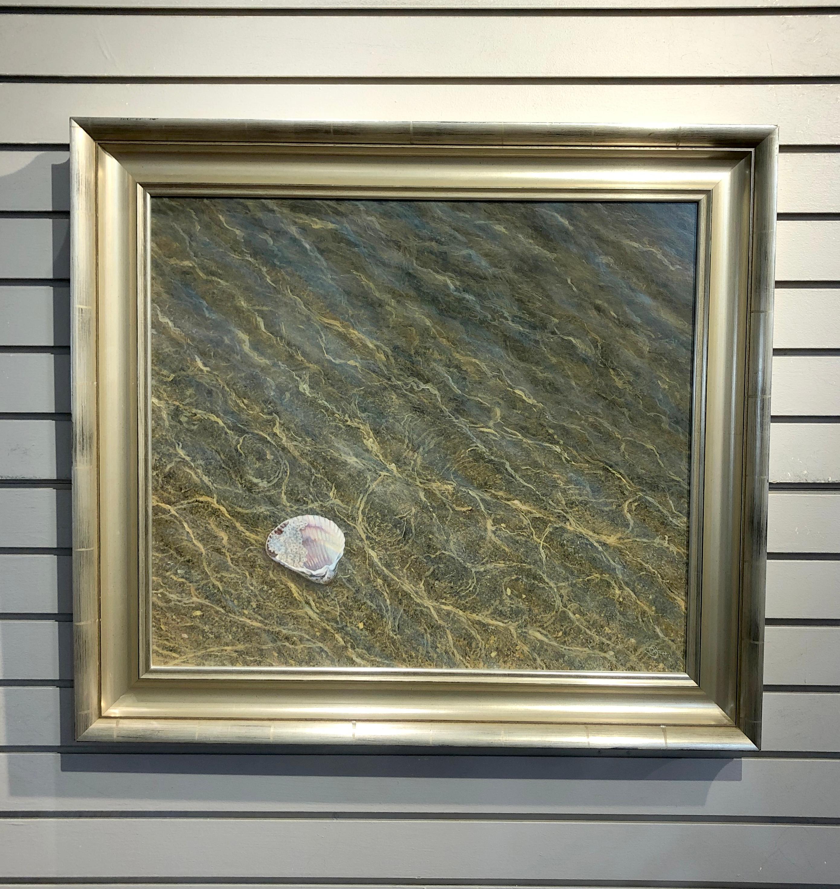 Del Bourree Bach, « Tidal Treasure », paysage de plage océanique avec coquillages, 21x24  en vente 1
