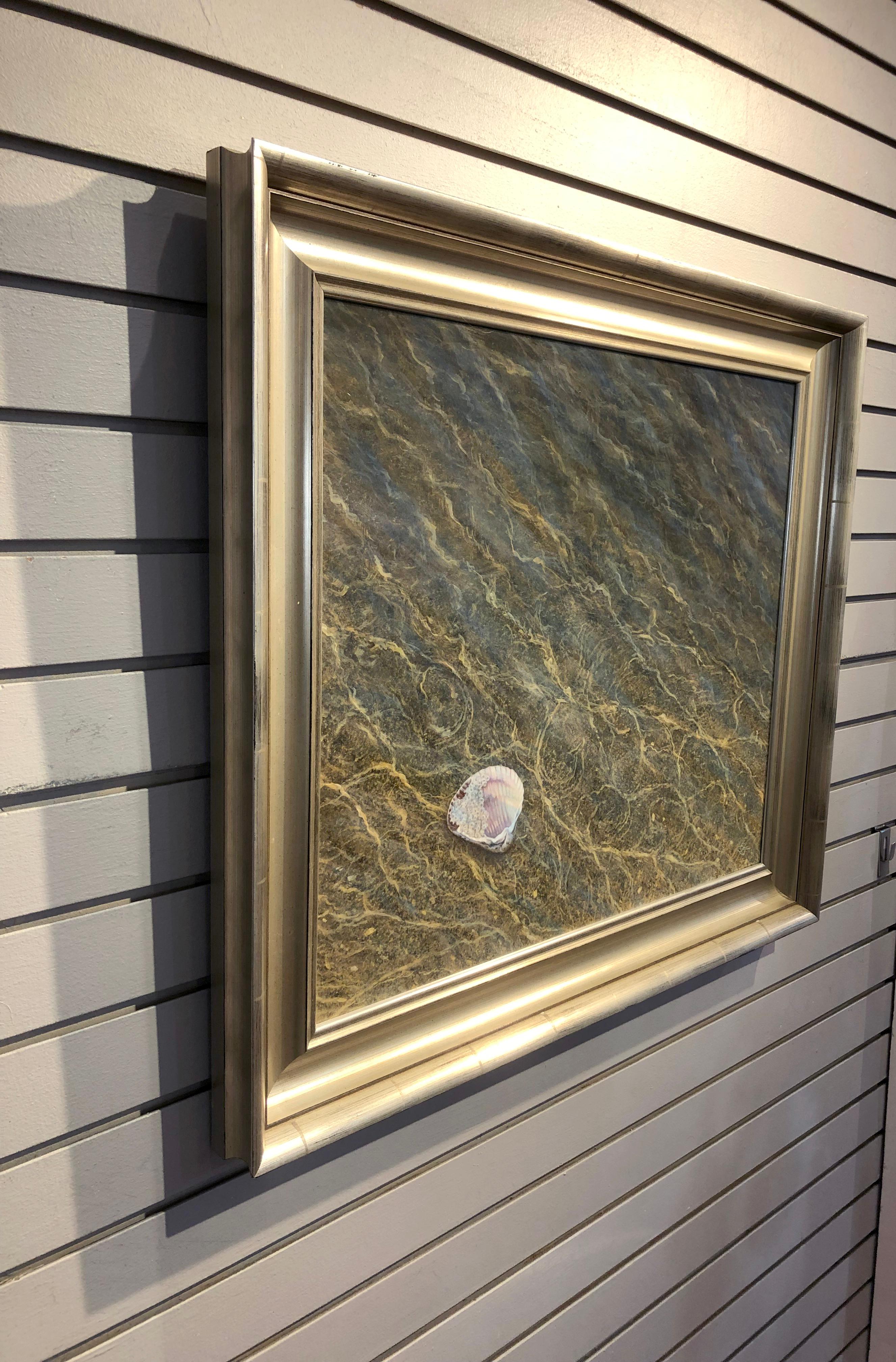 Del Bourree Bach, « Tidal Treasure », paysage de plage océanique avec coquillages, 21x24  en vente 3