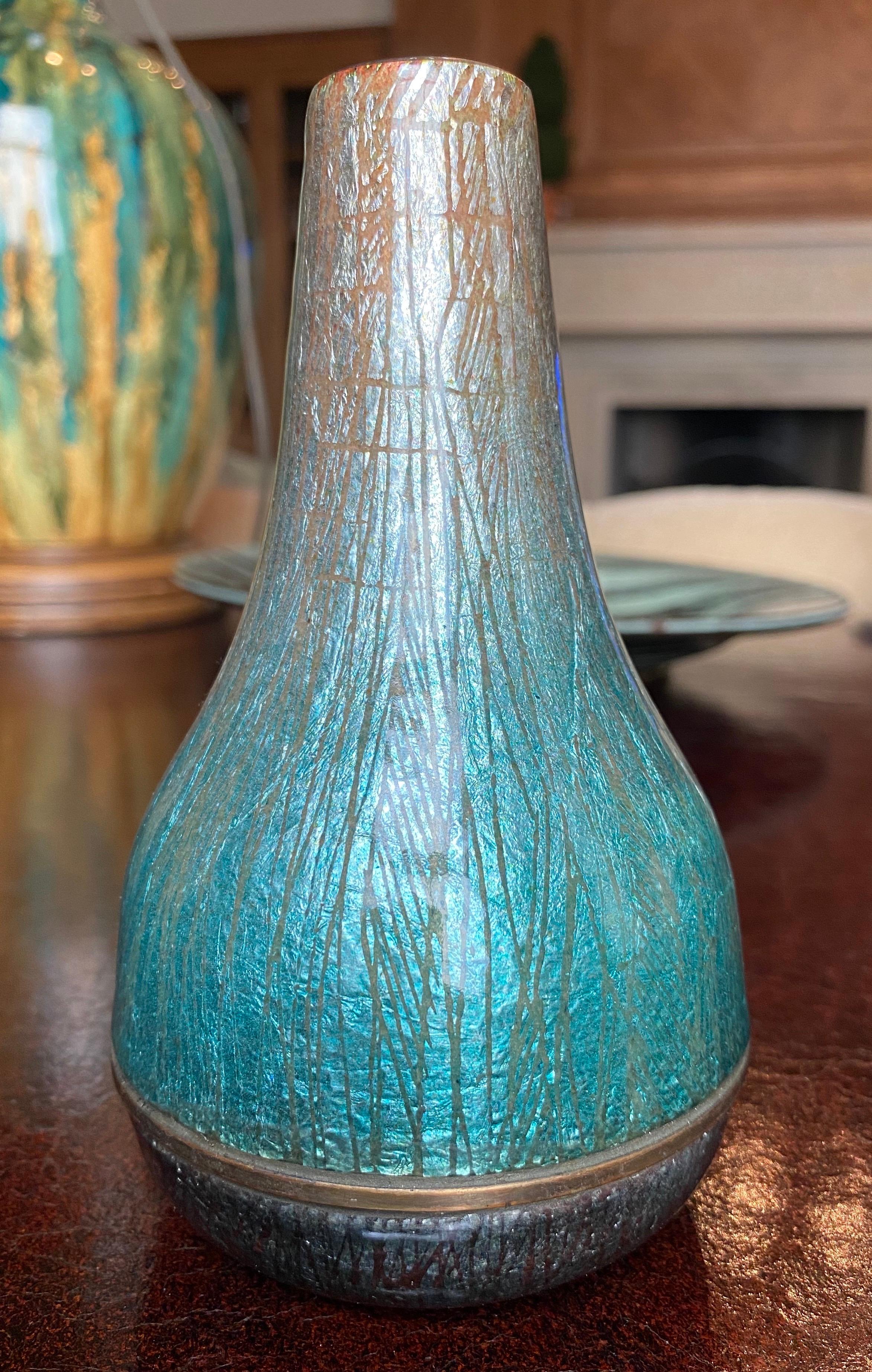 Del Campo 1960er Jahre Italienische Emaille-Vase Seltene, selten im Angebot 5