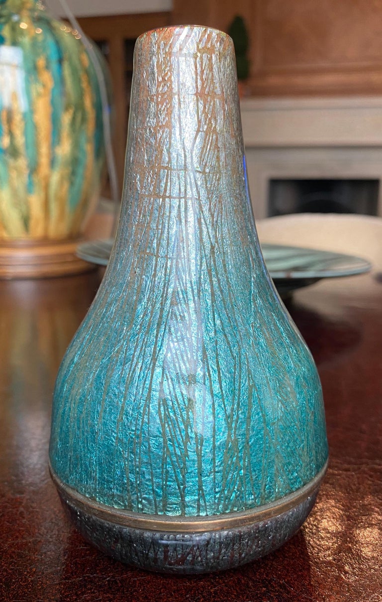 Del Campo 1960s Italian Enamel Vase Rare For Sale 5