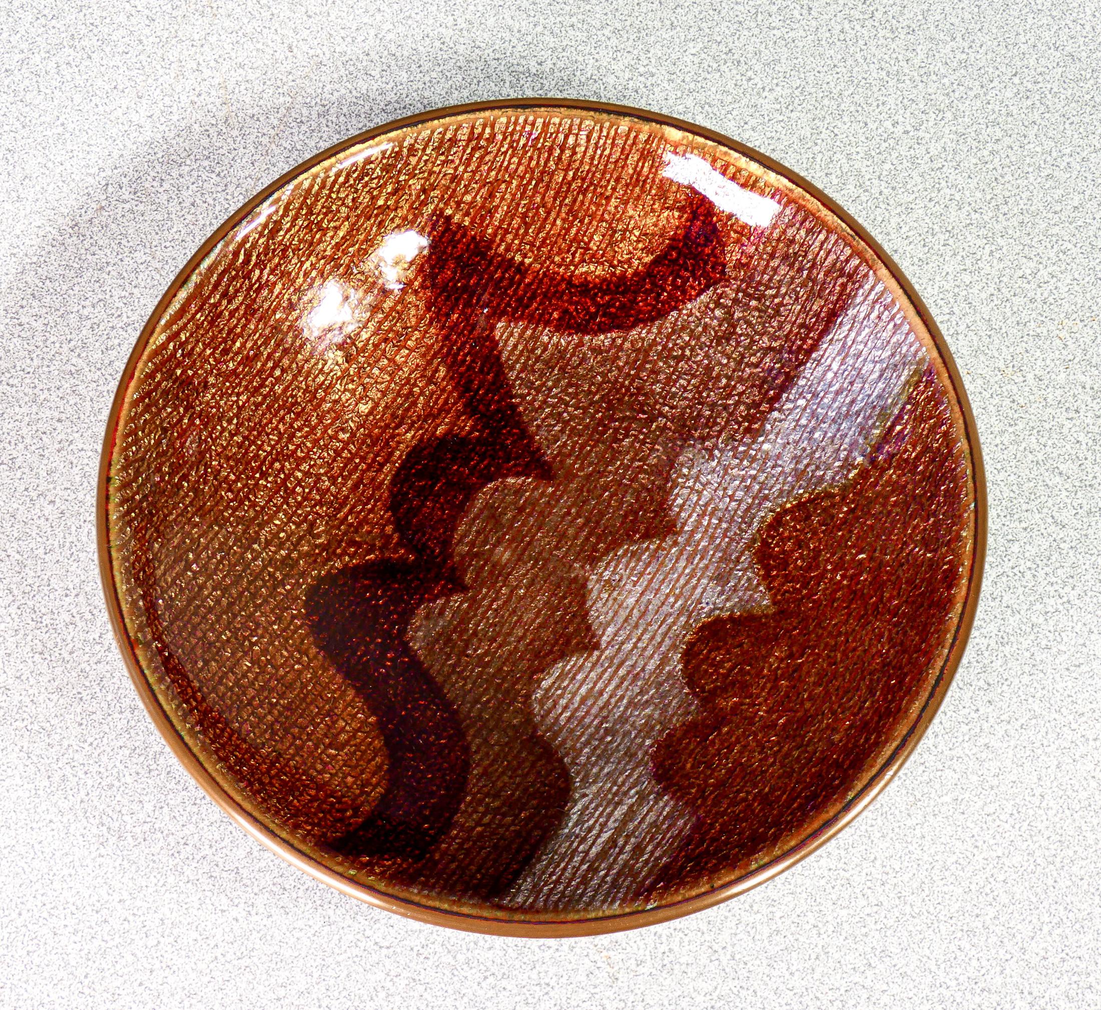 Metal ‘Del Campo’ Pocket-Emptier Plate in Enameled Copper, Italy, 1950s