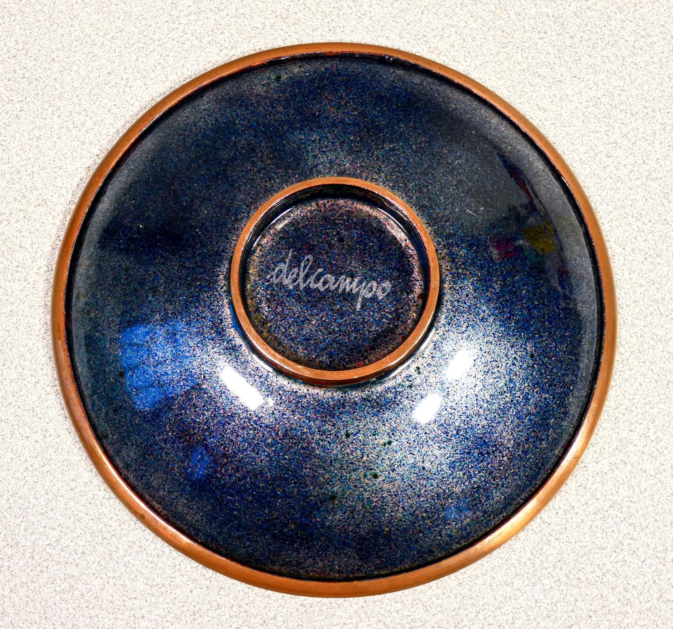 ‘Del Campo’ Pocket-Emptier Plate in Enameled Copper, Italy, 1950s 2