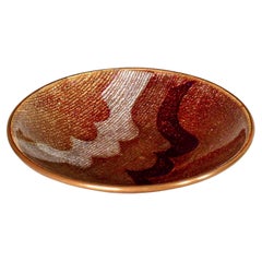 ‘Del Campo’ Pocket-Emptier Plate in Enameled Copper, Italy, 1950s