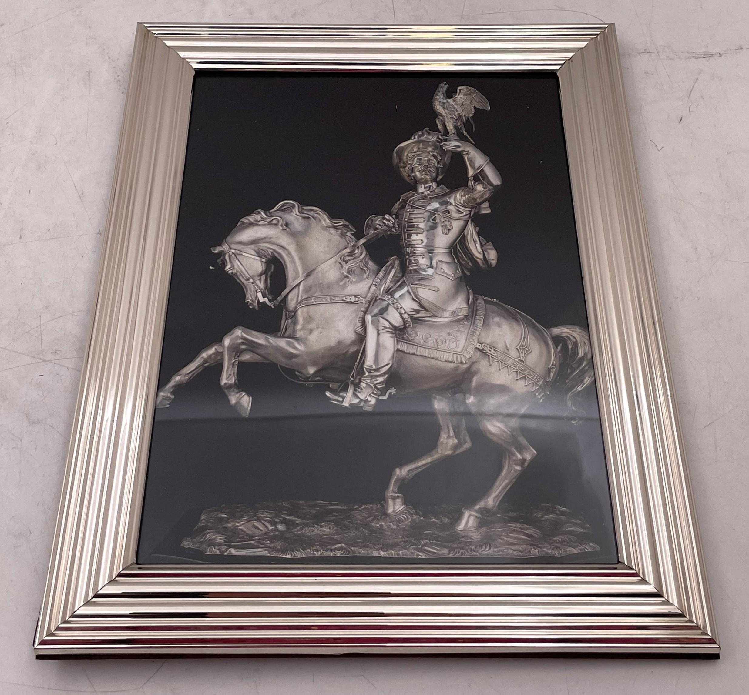 Del Conte Sterling Silver Italian Frame in Mid-Century Modern Style In Excellent Condition For Sale In New York, NY