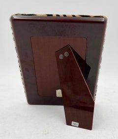 Del Conte Cornice a righe zebrate Tan in argento Sterling