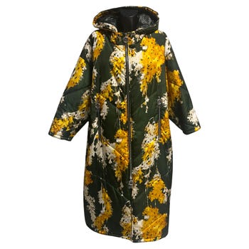 Del Core Flower Over Down Jacket, modèle Maxi avec capuche - FW2022