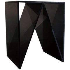 Del Mar Side or End Table in Smoked Grey Glass by Mtharu
