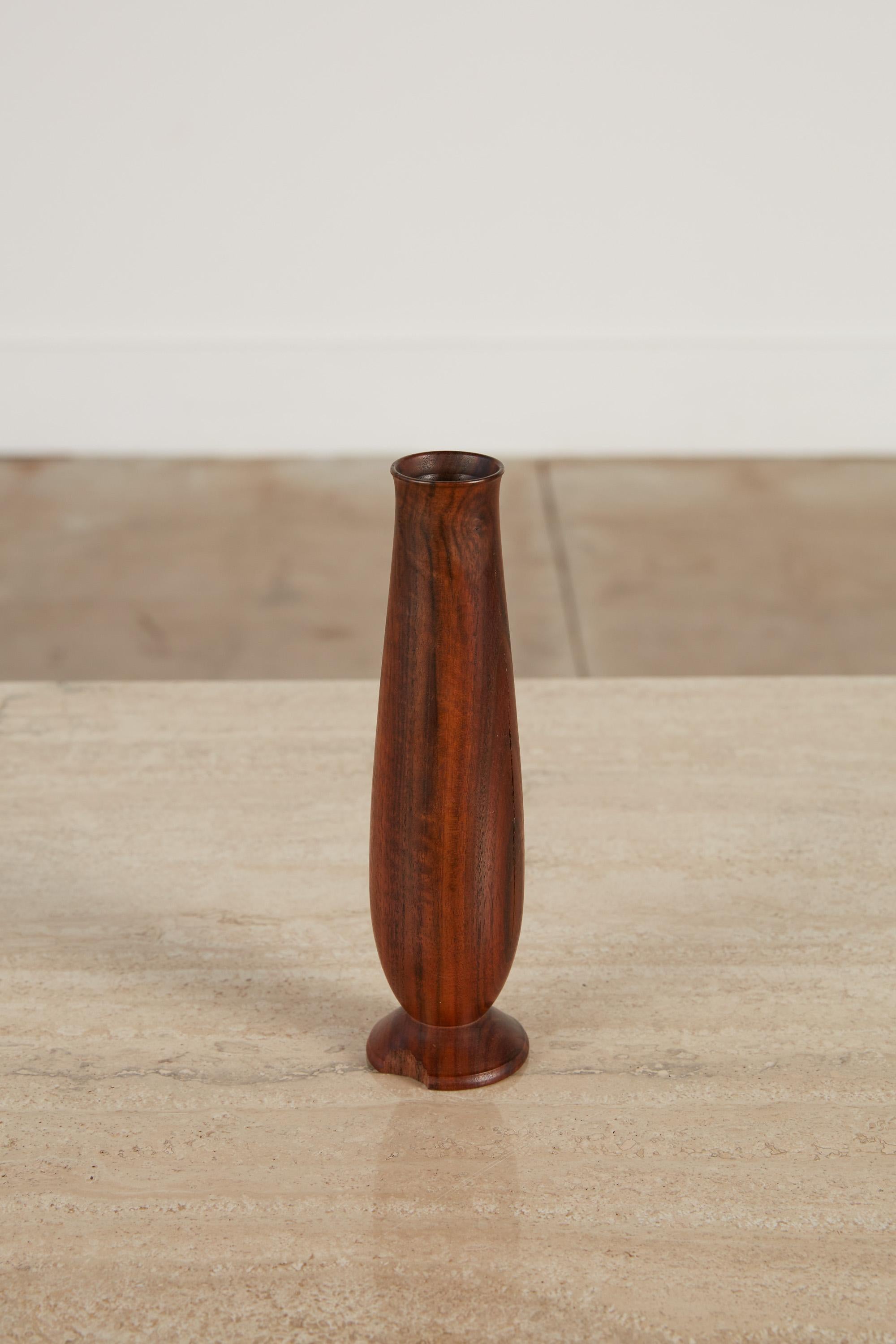 Modern Del Stubbs Turned Wood Bud Vase