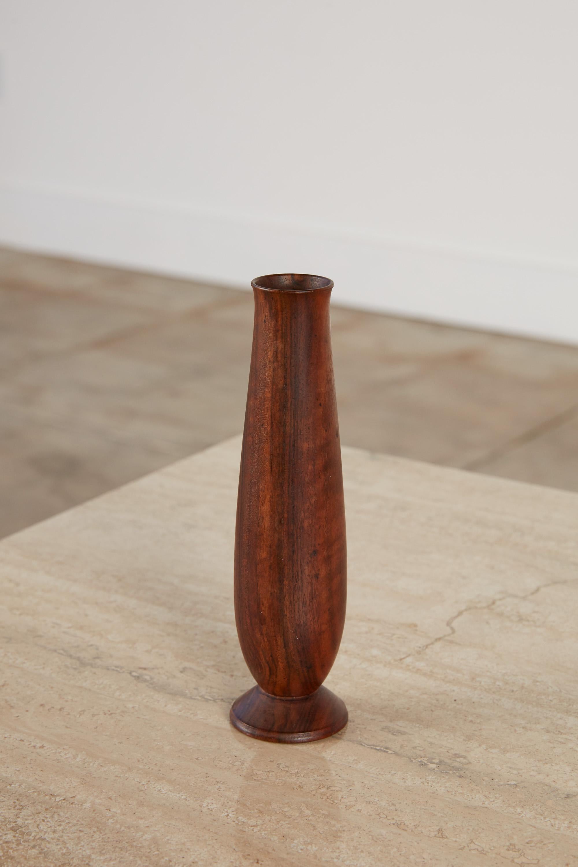 American Del Stubbs Turned Wood Bud Vase