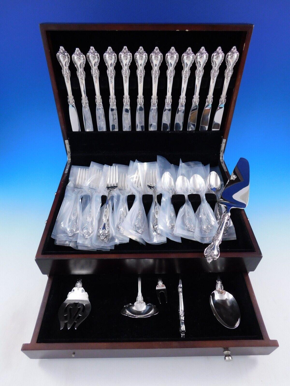 Delacourt by Lunt Silver Servizio di posate per 12 persone 54 pezzi in vendita 4