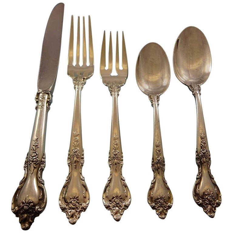 Delacourt by Lunt Sterling Silver Cutlery Set Service 30 Pieces For