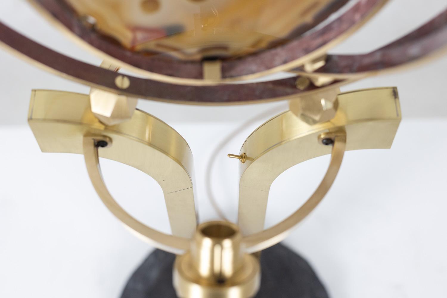 Lampe armillaire modèle Delamarche. Travail artisanal. en vente 6
