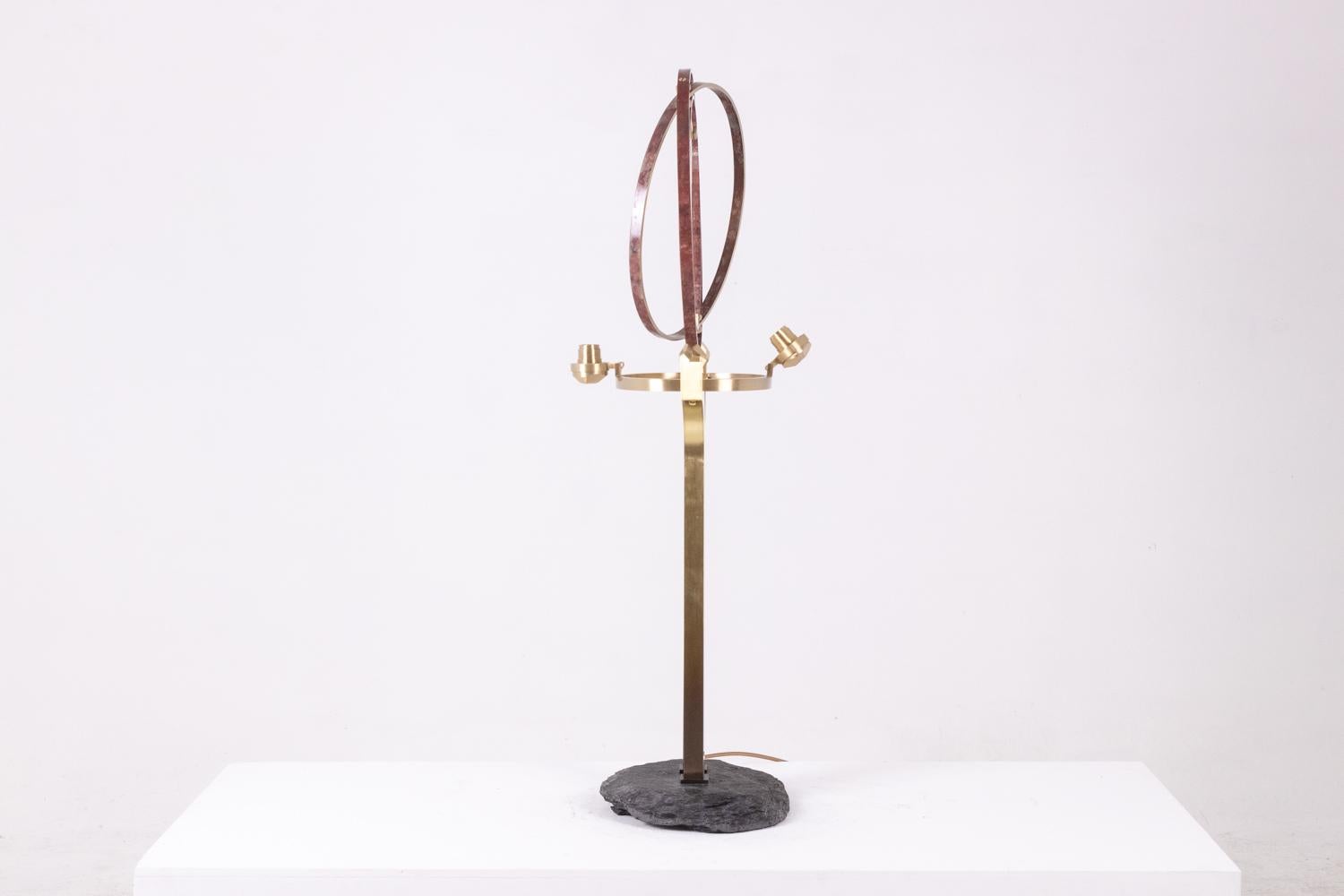 Lampe armillaire modèle Delamarche. Travail artisanal. Excellent état - En vente à Saint-Ouen, FR