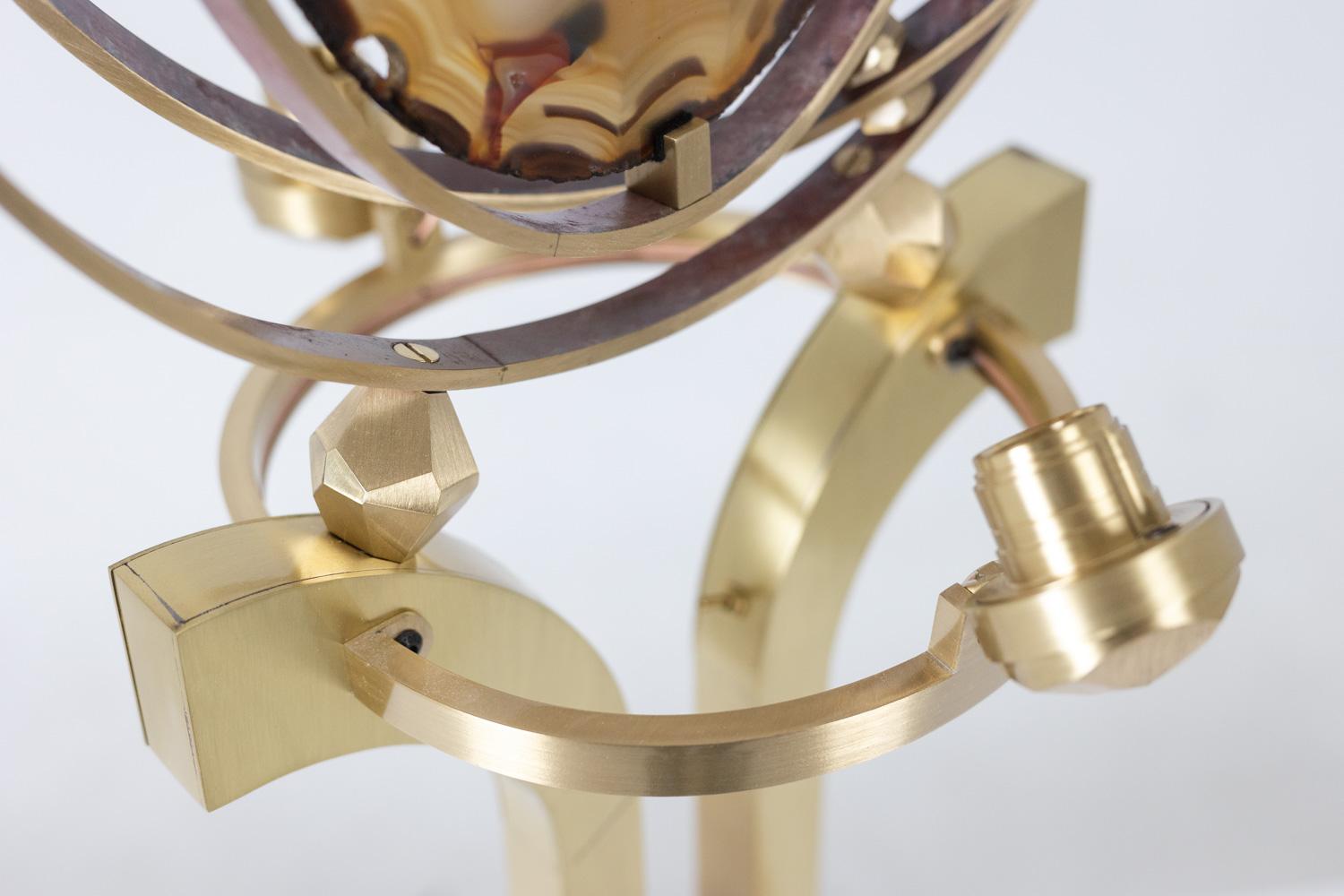 Lampe armillaire modèle Delamarche. Travail artisanal. en vente 1