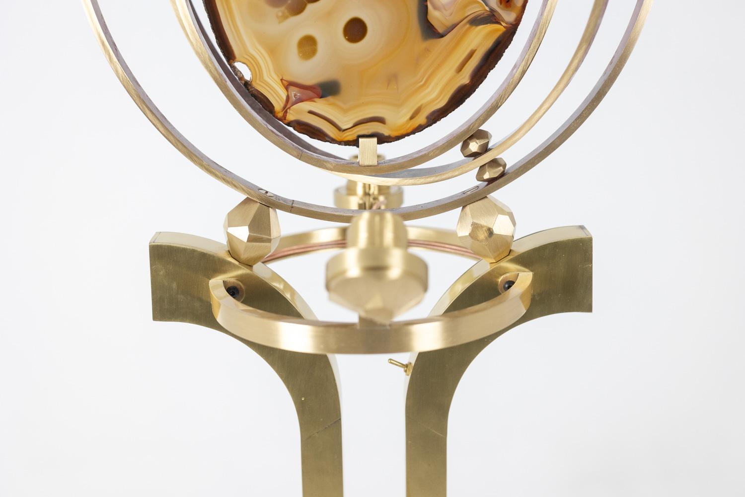 Lampe armillaire modèle Delamarche. Travail artisanal. en vente 3