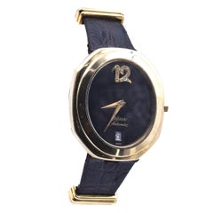 Delaneau 18 Karat Yellow Gold Vintage Gents Oval Watch