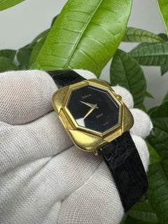 Delaneau Or jaune 18K Cadran Onyx Montre manuelle vintage