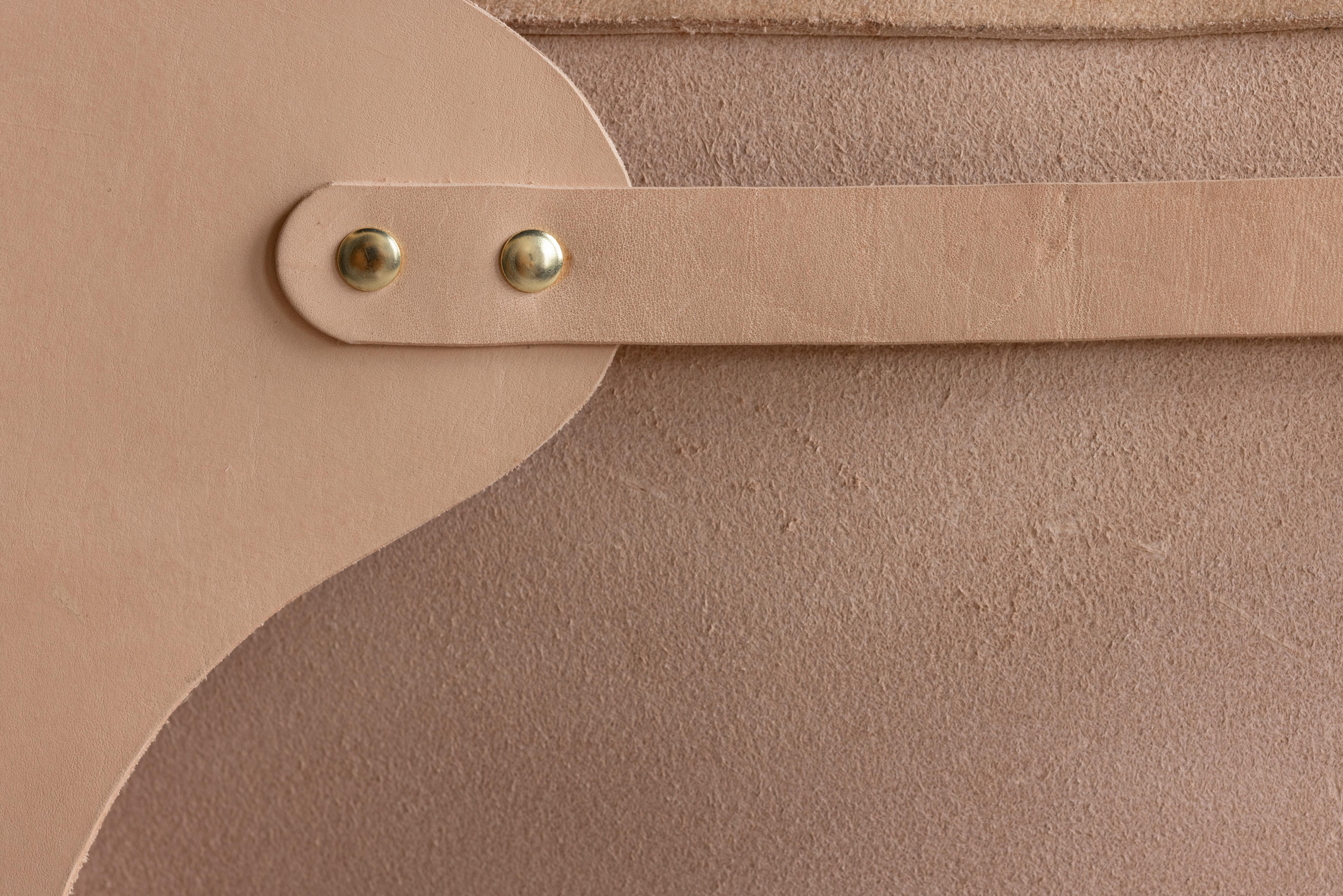 Delano chair in White Oak and Veg Tan Leather For Sale 1