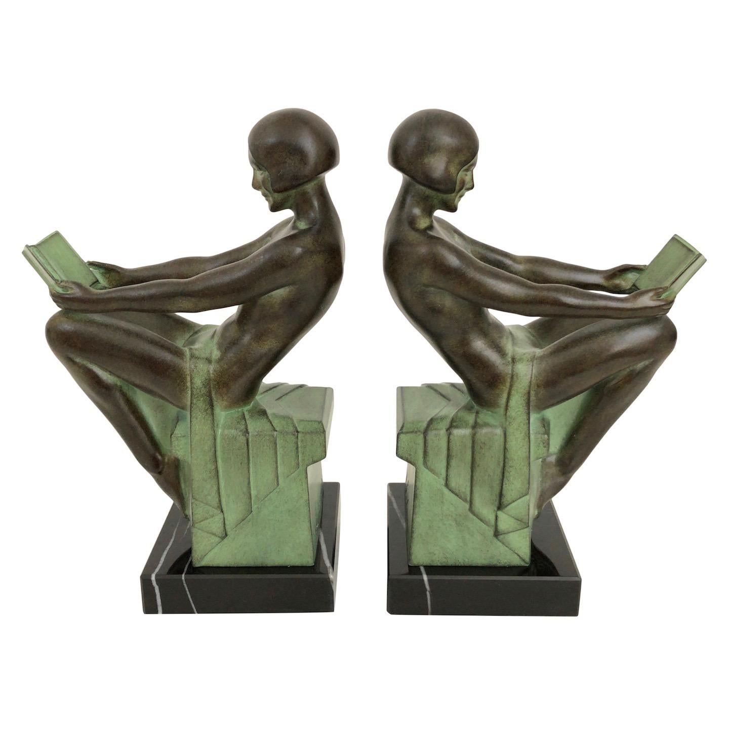 “Delassement”
Original “Max Le Verrier”
Designed in France during the roaring 1920s by “Max Le Verrier” (1891-1973)
Art Deco style, France.

These sculptures by Max Le Verrier encapsulates the timeless elegance and sophistication of the Art Deco