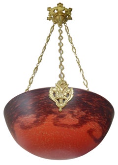 Delatte & Ranc Französischer Pendelleuchter im Art Déco-Stil, 1920