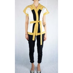 Delaunay for Jacques  Heim modernist   leather & suede jacket. circa 1960s