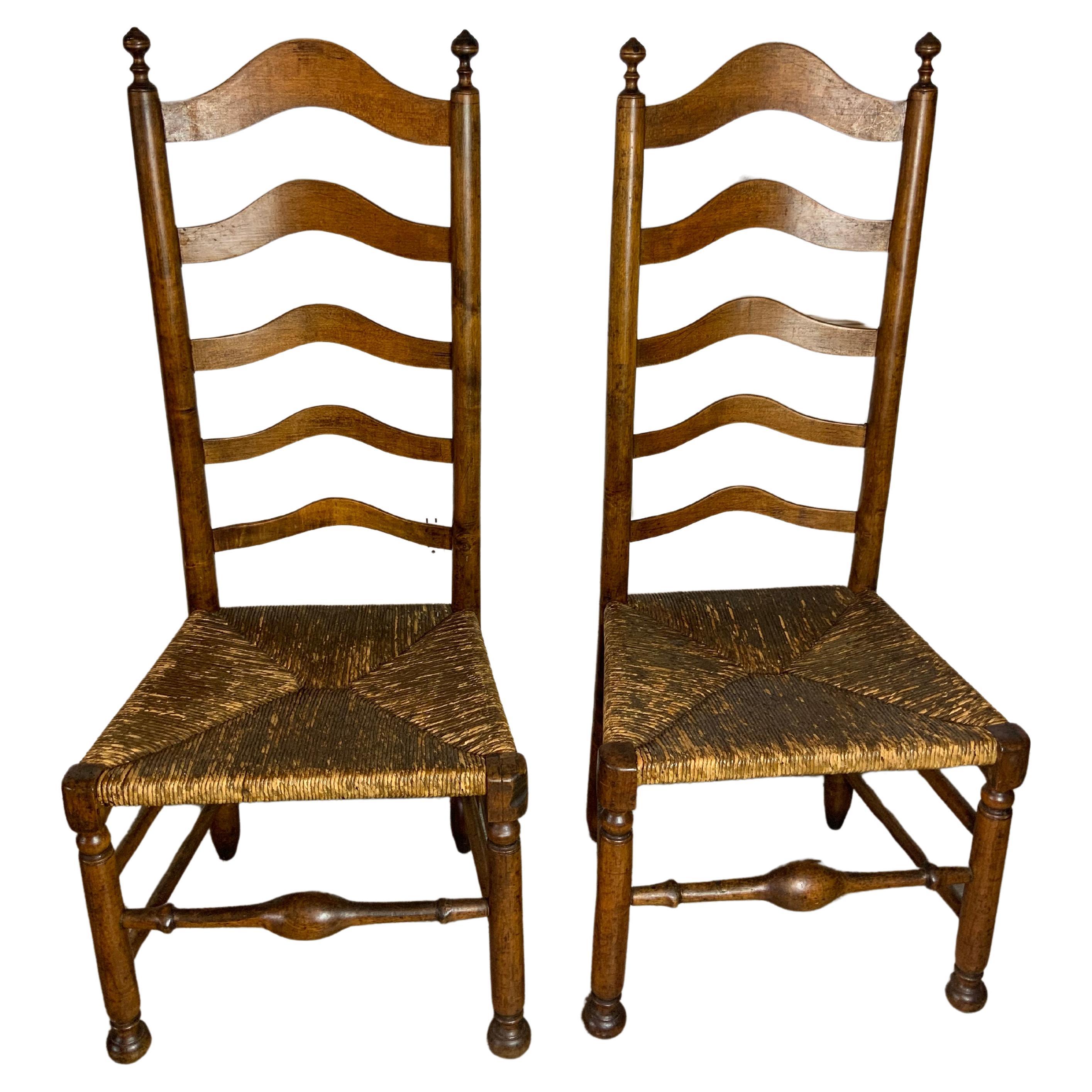 Delaware River Valley Ladder Back Chairs For Sale