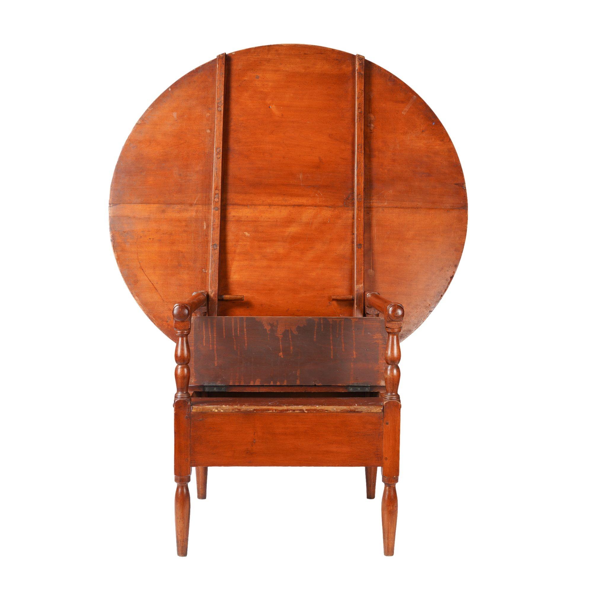 Delaware Valley metamorphic table/chair Monk's Bench in cherry, c. 1900's For Sale 5
