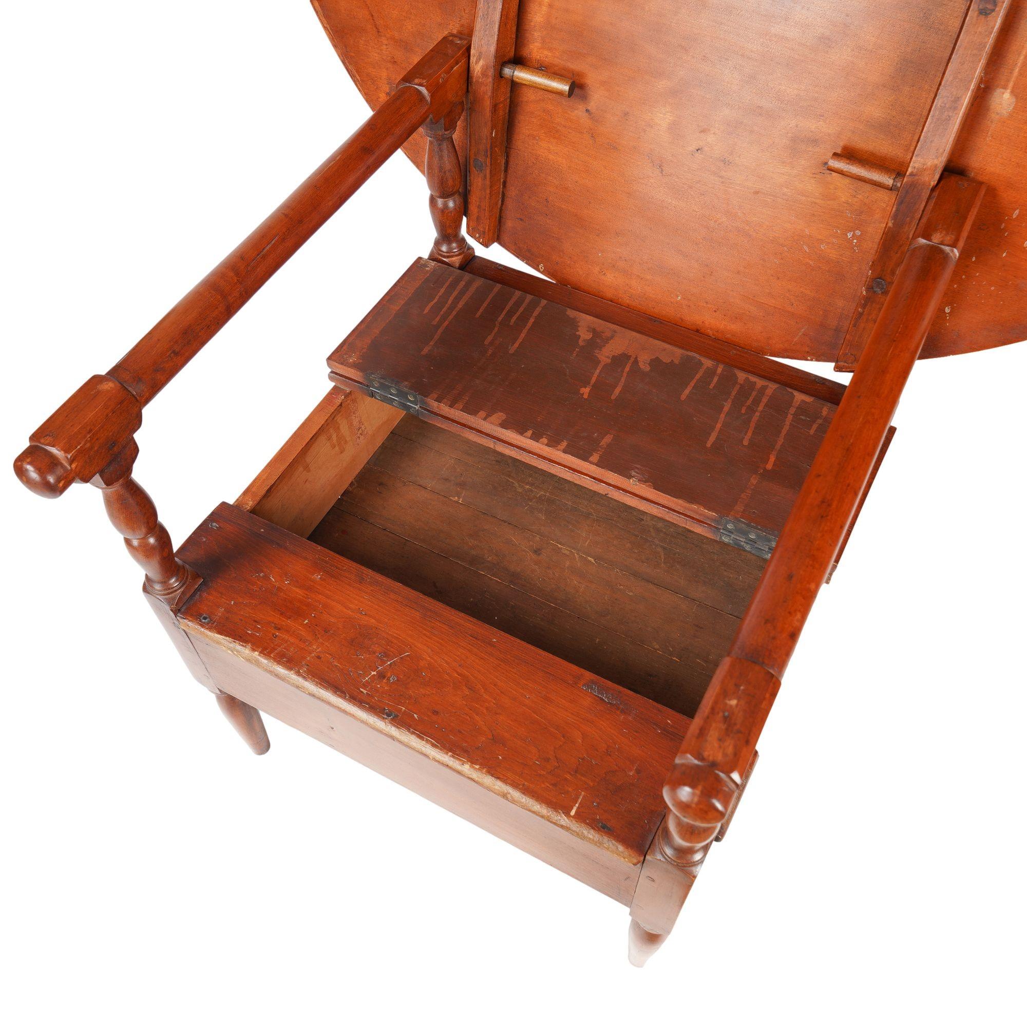 Delaware Valley metamorphic table/chair Monk's Bench in cherry, c. 1900's For Sale 6