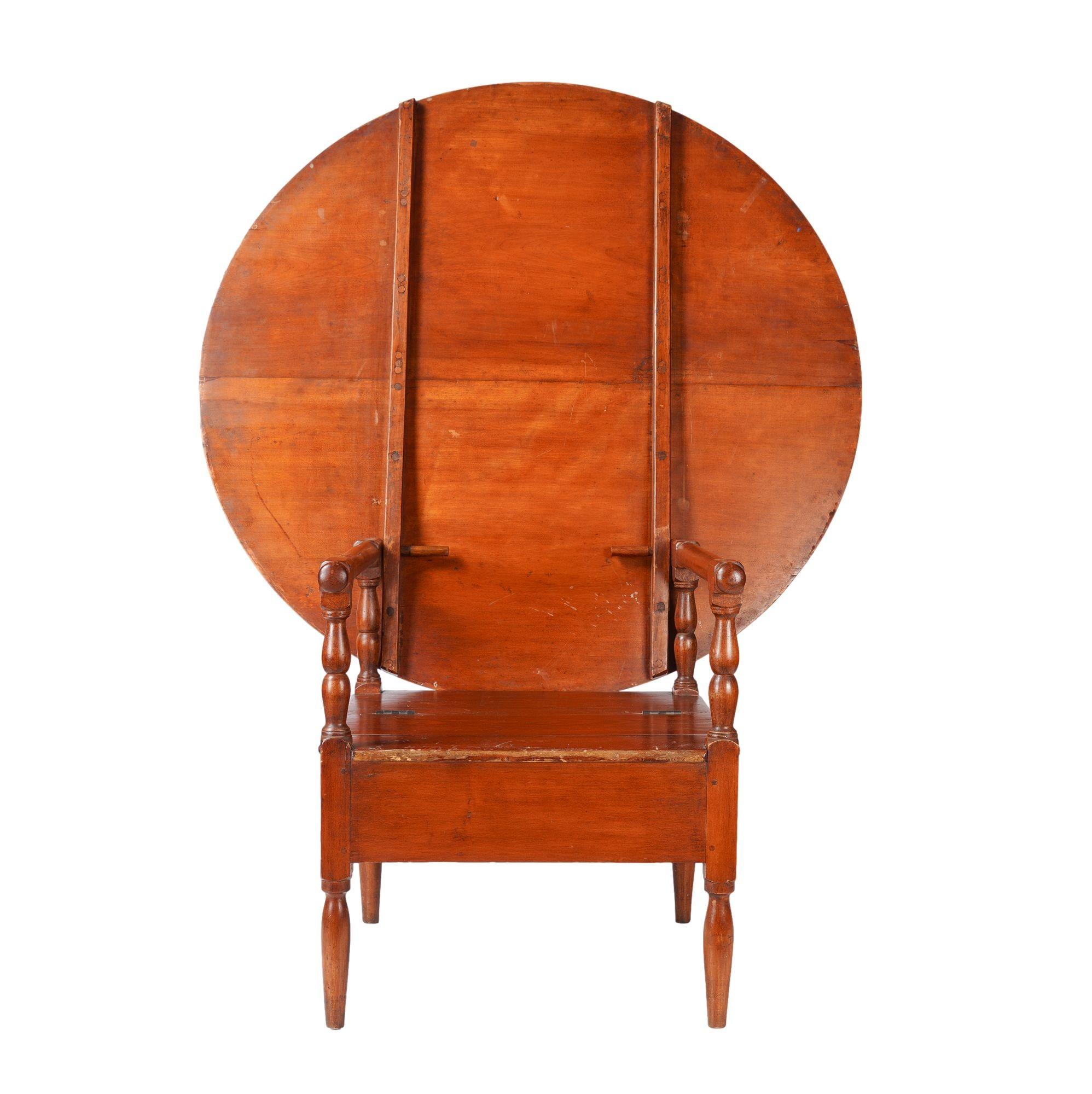 American Delaware Valley metamorphic table/chair Monk's Bench in cherry, c. 1900's For Sale