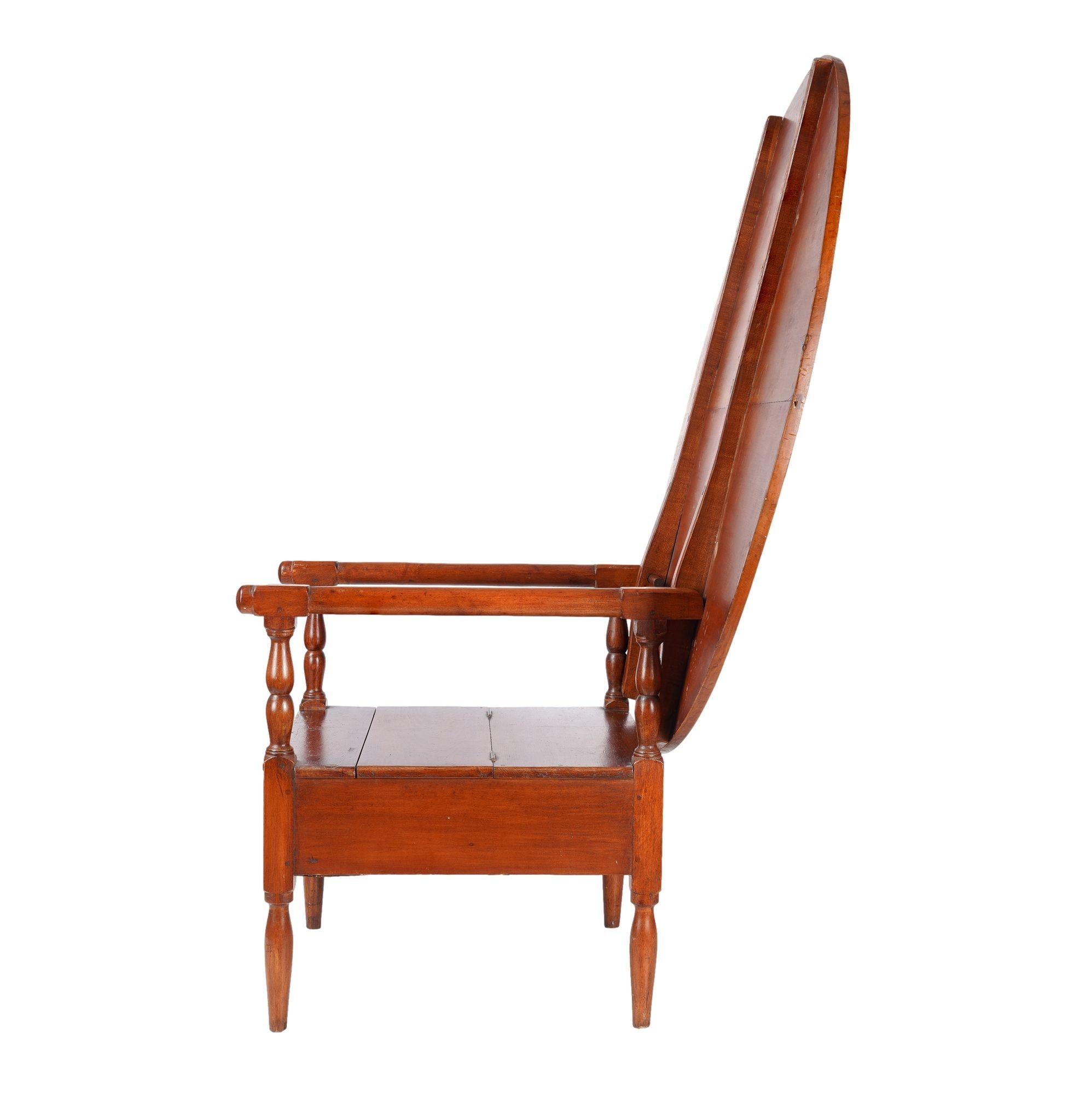 Delaware Valley metamorphic table/chair Monk's Bench in cherry, c. 1900's In Fair Condition For Sale In Kenilworth, IL