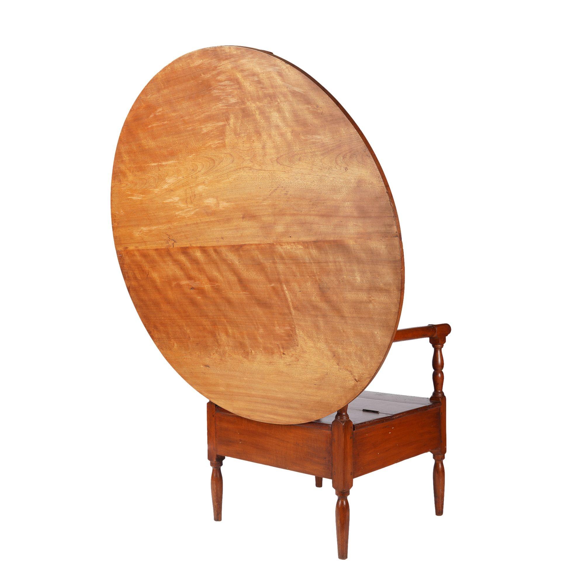 Delaware Valley metamorphic table/chair Monk's Bench in cherry, c. 1900's For Sale 2