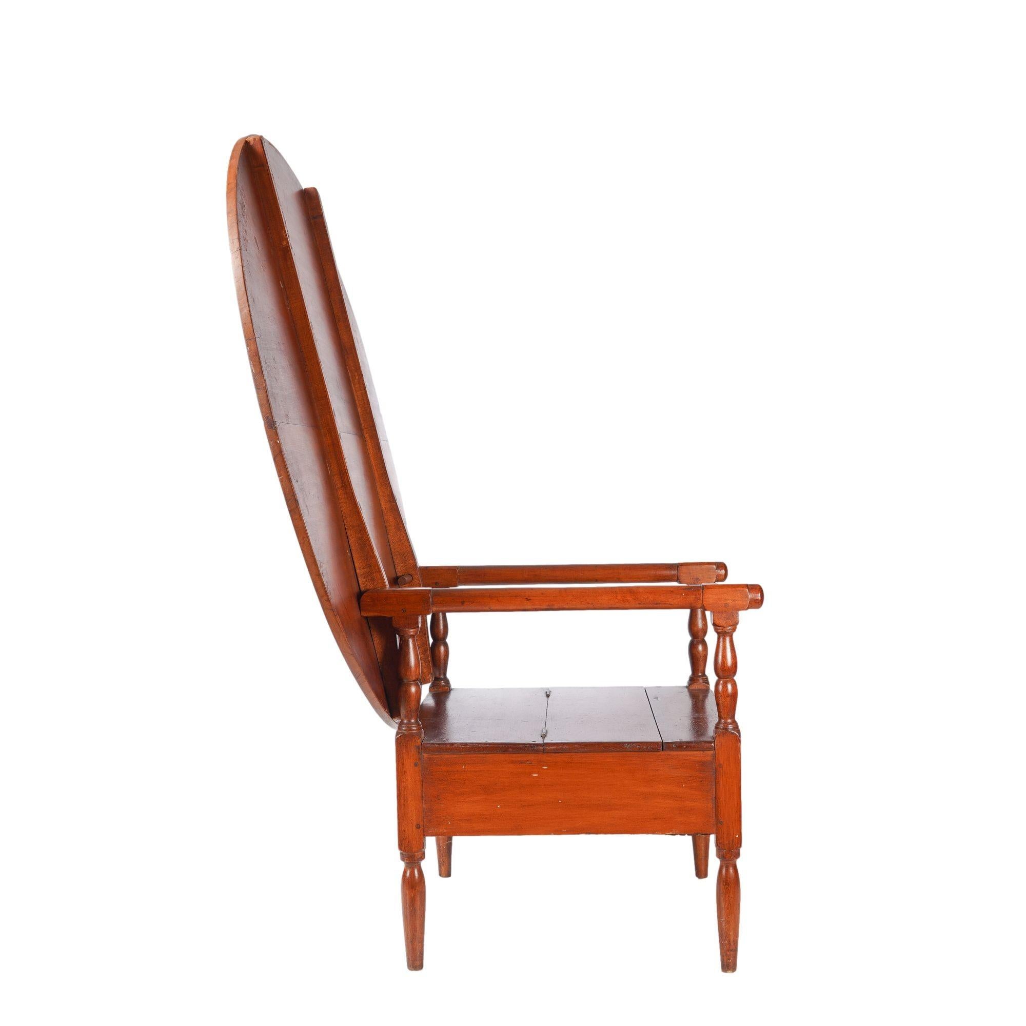 Delaware Valley metamorphic table/chair Monk's Bench in cherry, c. 1900's For Sale 3