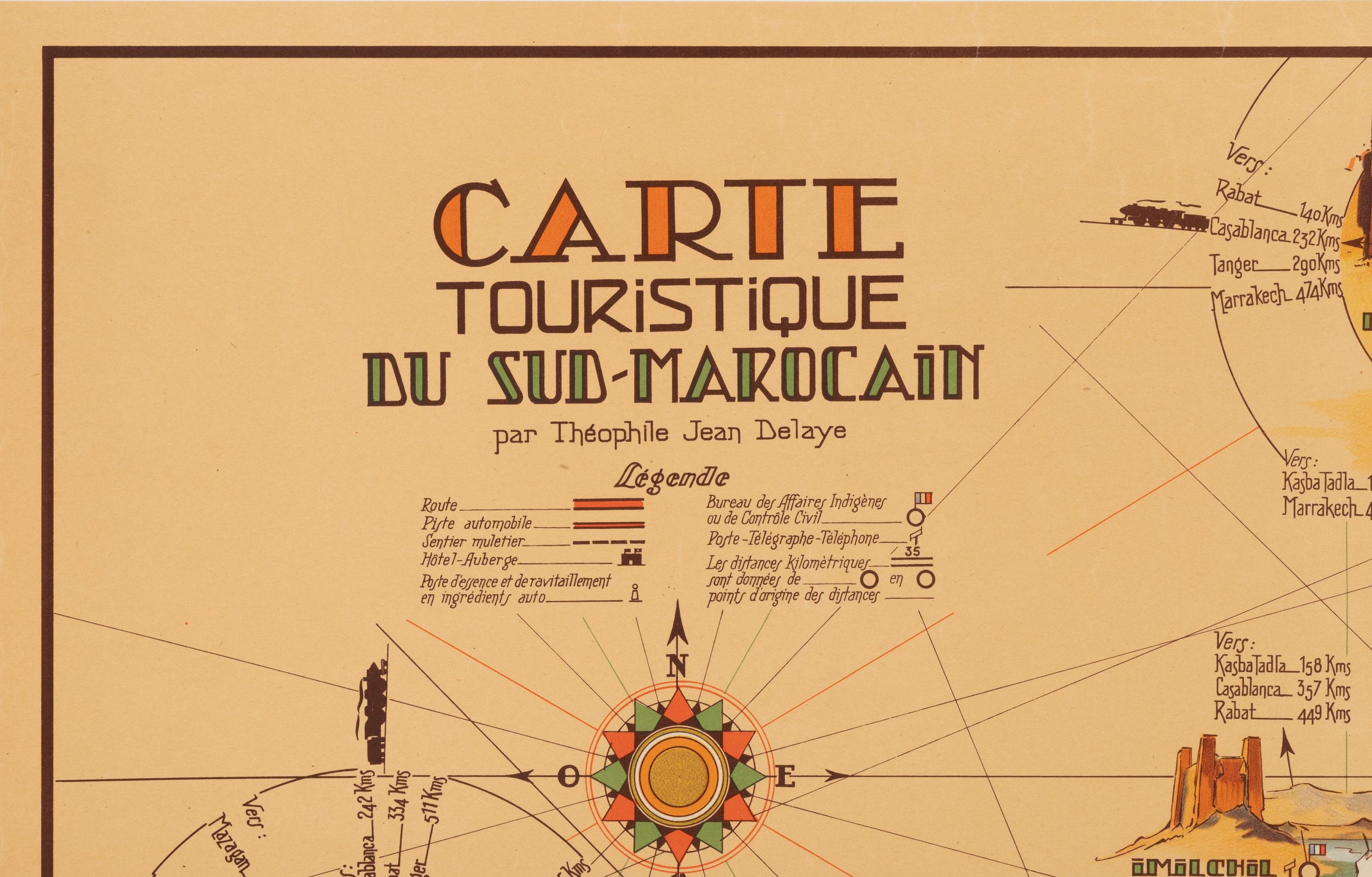 carte touristique maroc sud