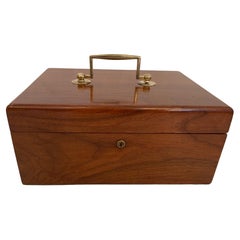 Delectable Alfred Dunhill Mahogany Cigar Box with Brass Handle