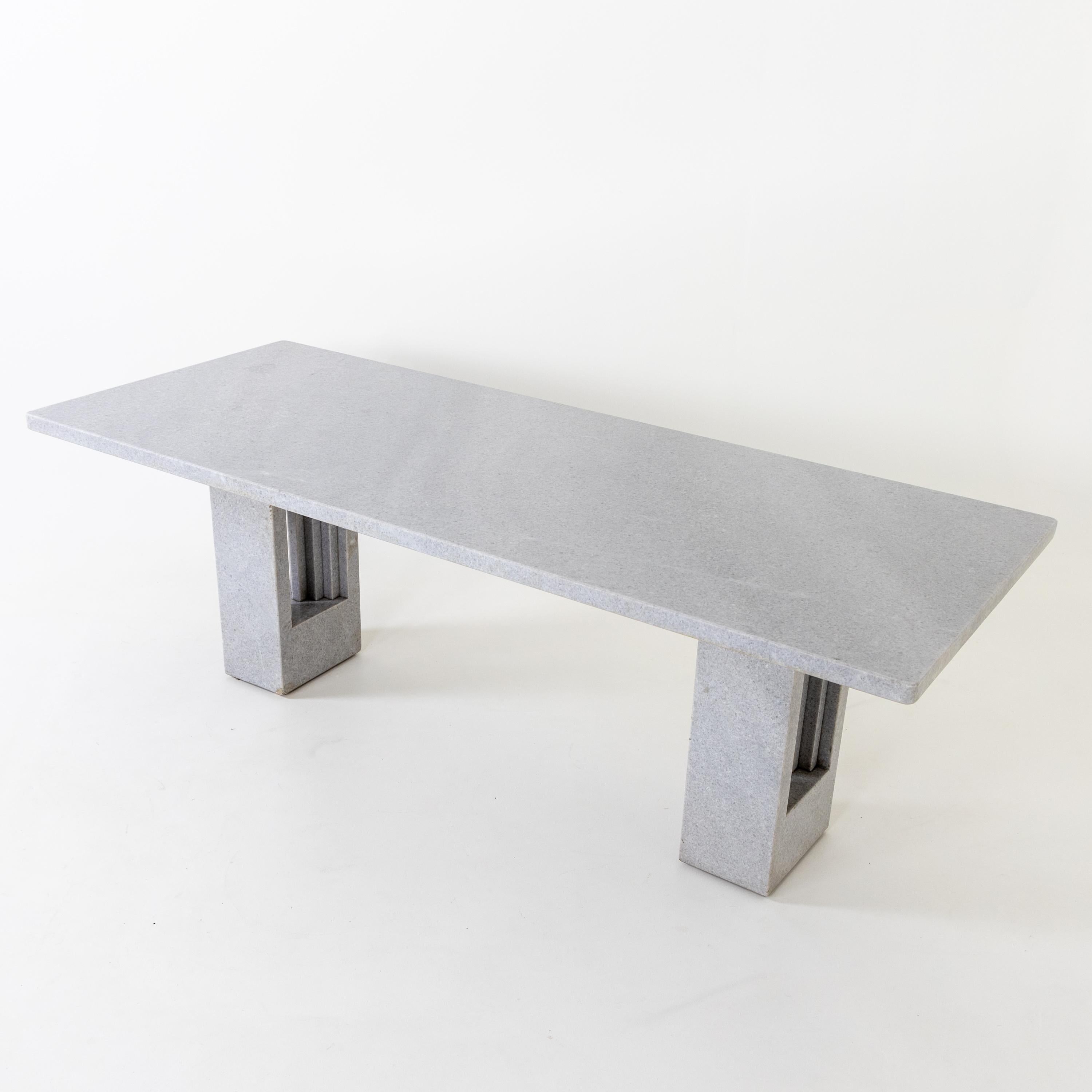 Marble 'Delfi' Dining Table by Carlo Scarpa and Marcel Breuer for Gavina, Italy, 1970s
