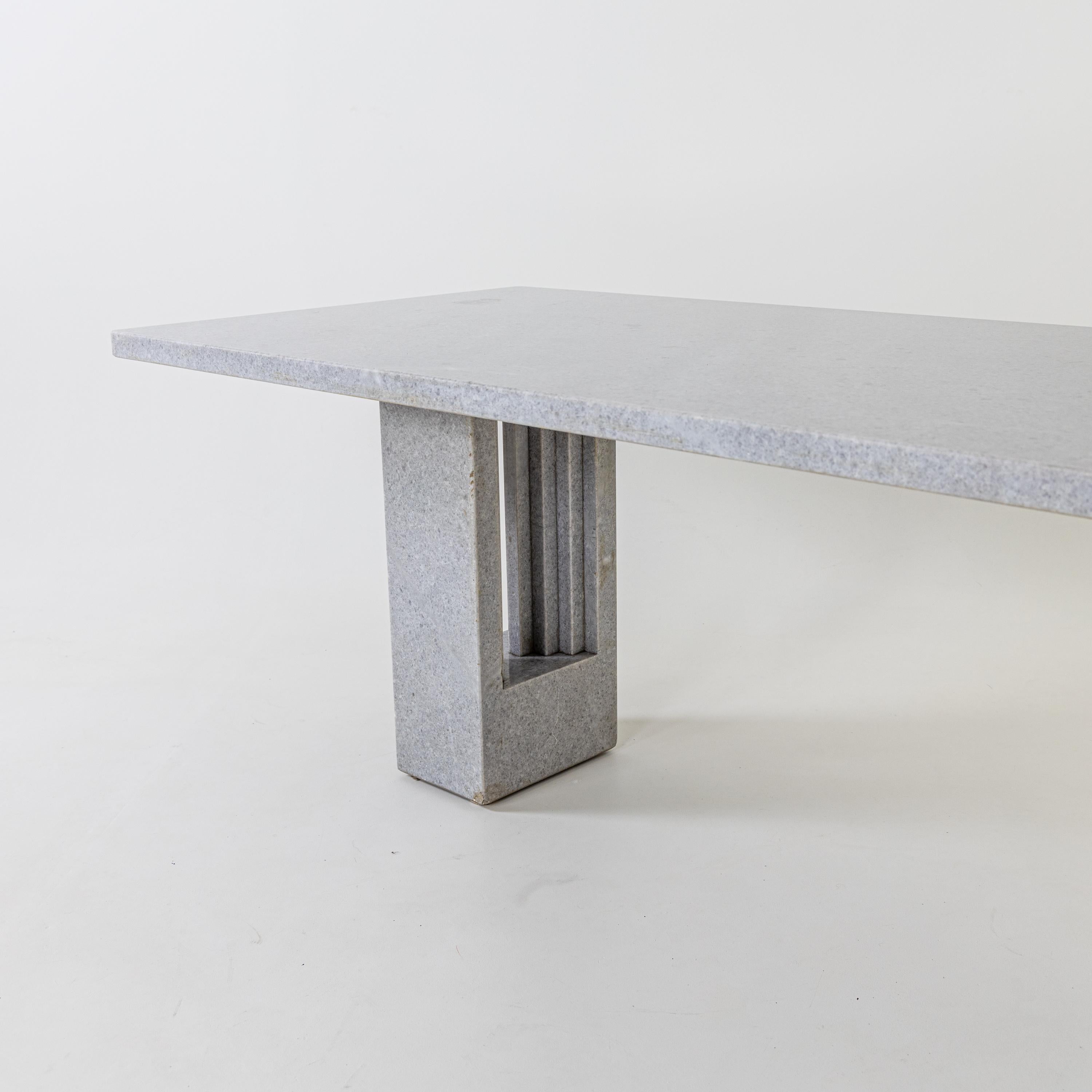 'Delfi' Dining Table by Carlo Scarpa and Marcel Breuer for Gavina, Italy, 1970s 1