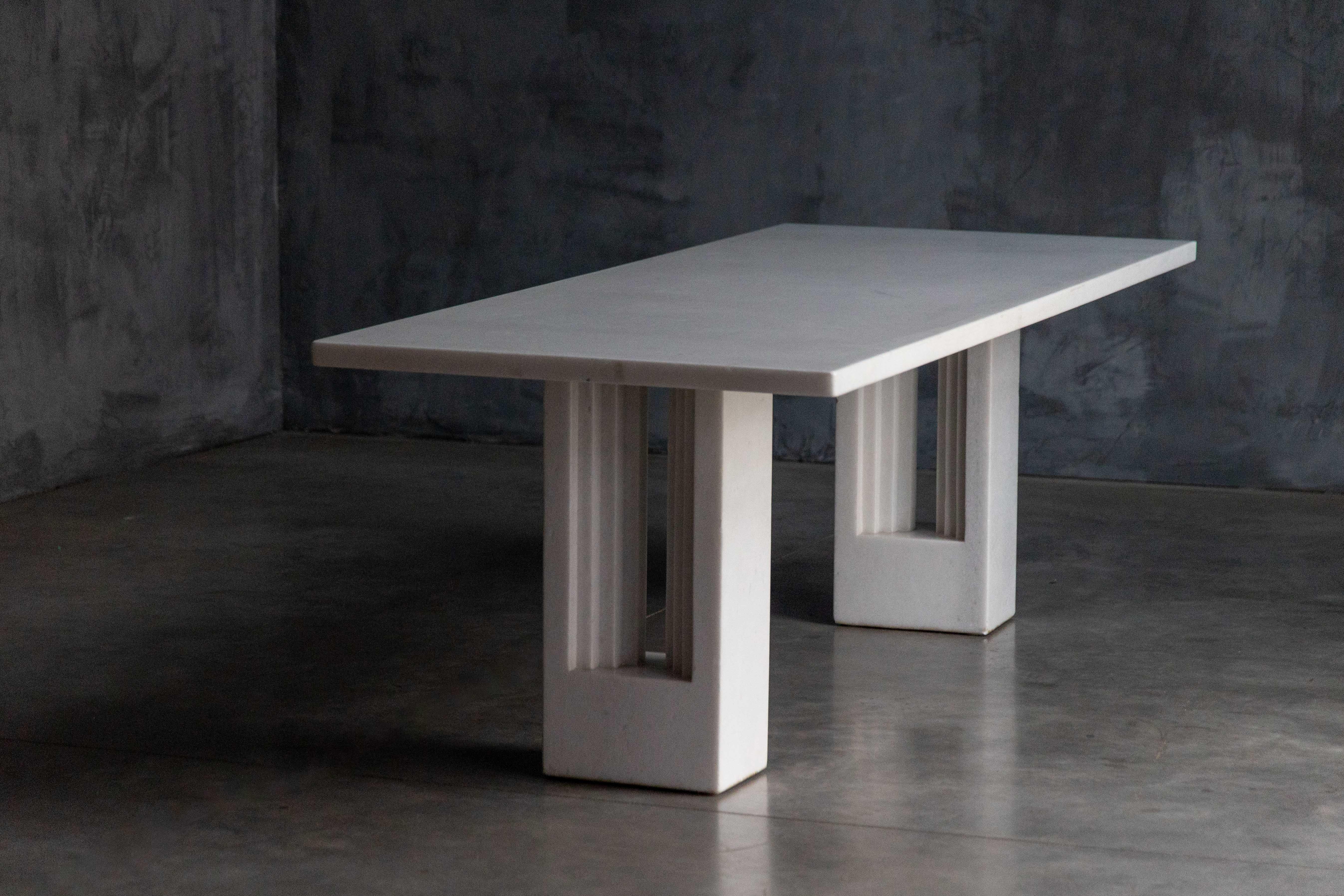 'Delfi' Dining Table by Carlo Scarpa and Marcel Breuer for Simon, Italy, 1969 For Sale 1