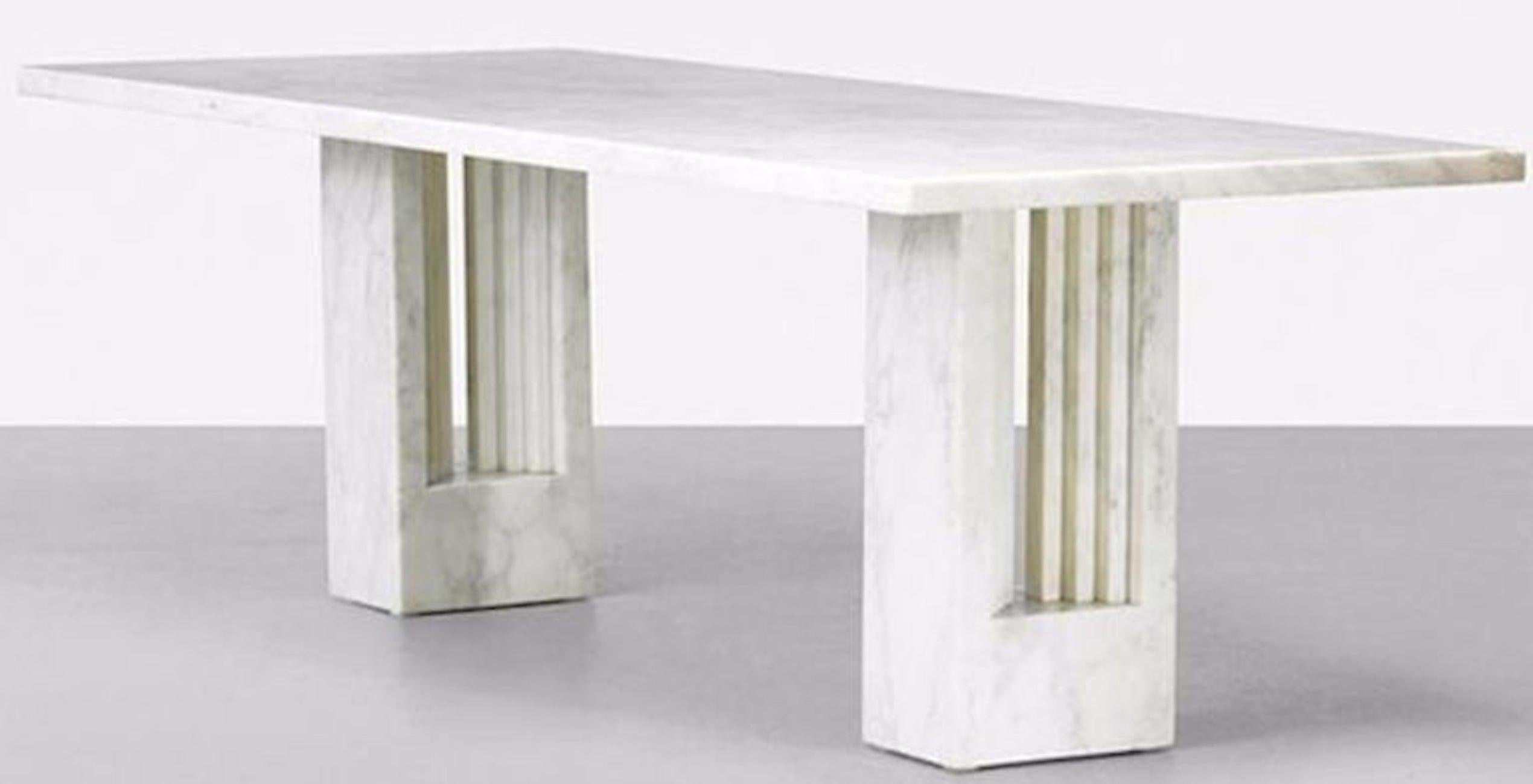 Italian Delfi Table, Original Carrara Marble Table by Carlo Scarpa, 1970s