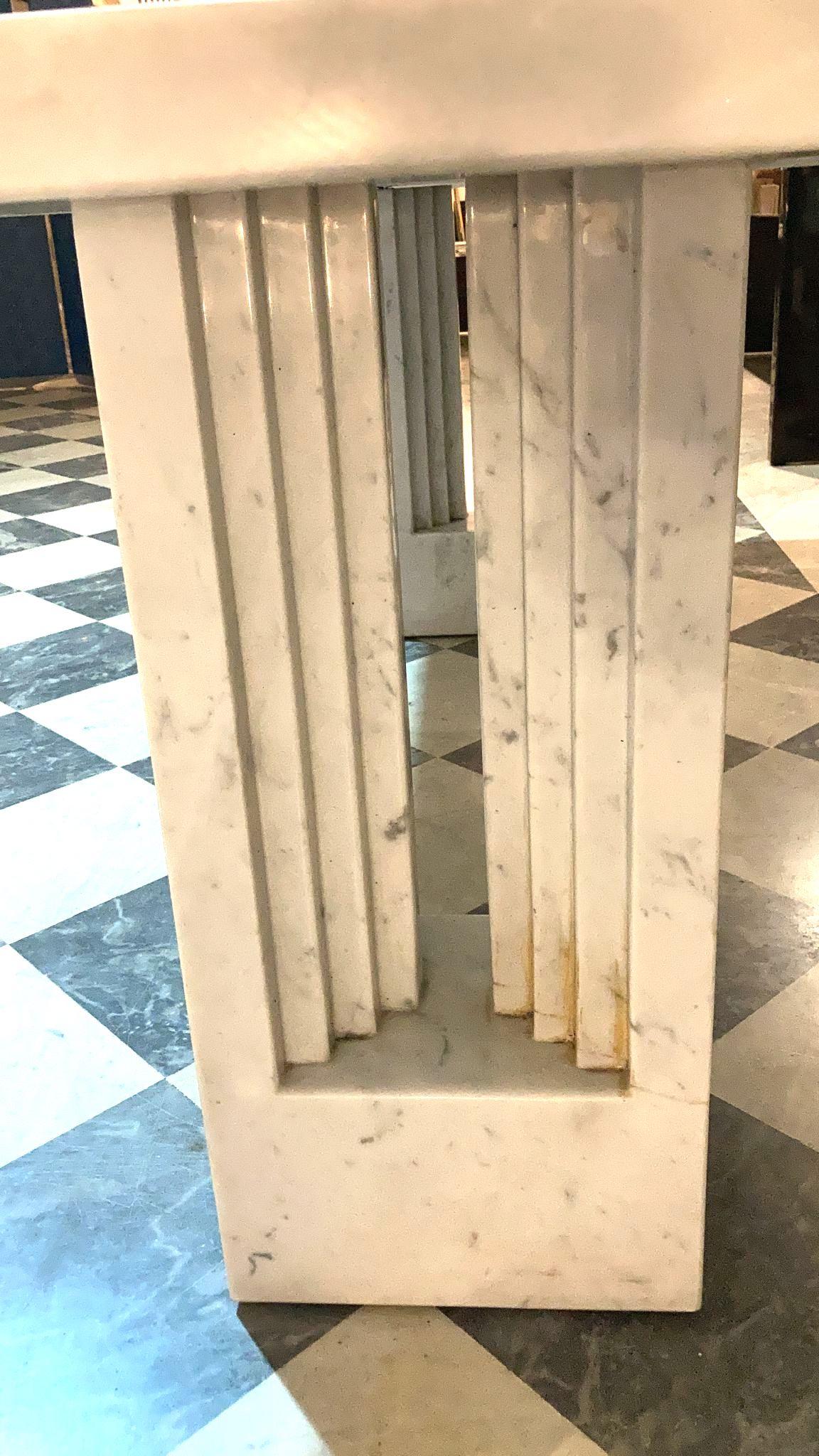 Late 20th Century Delfi Table, Original Carrara Marble Table by Carlo Scarpa, 1970s